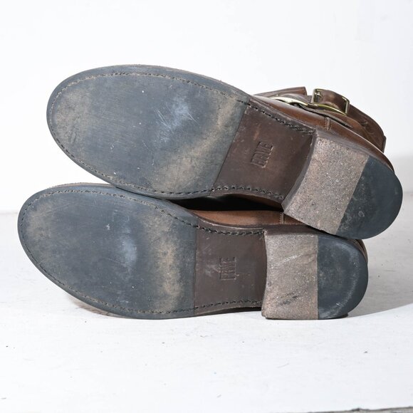 Frye 3474601 Vicky Engineer Ankle Boots in Brown - 9 - Picture 7 of 7